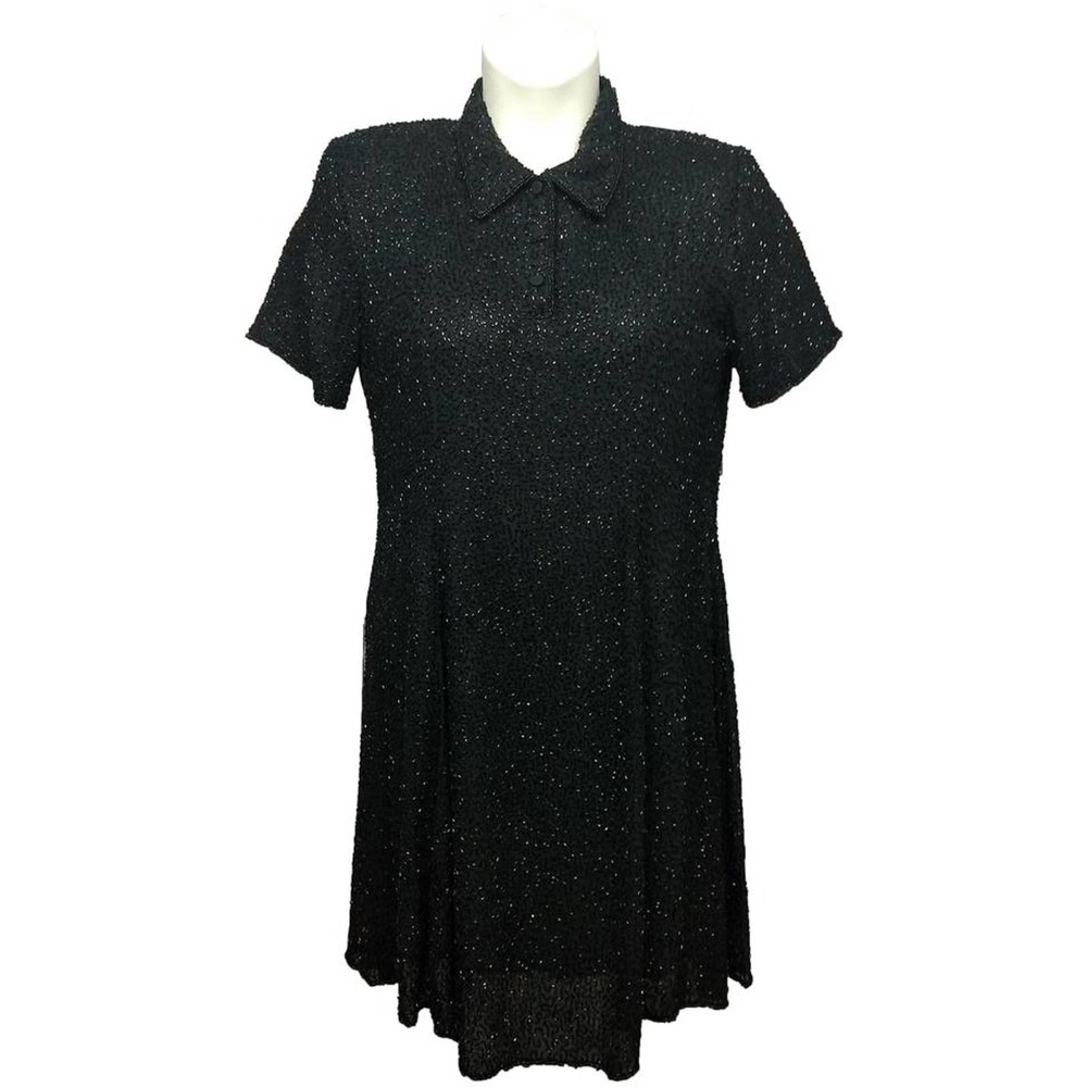 HARRISON MORGAN EMBELLISHED LITTLE BLACK DRESS 14